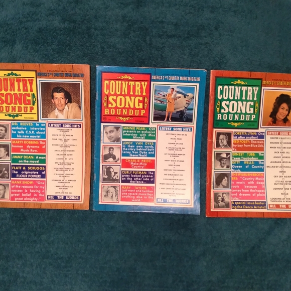 Other - 3 Vintage Country Song Roundup Magazines & More